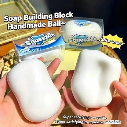 Soap Crunchy Ball Squishy Soap Stress Ball Office Fidgets Toy Crunchy Squeeze Ball Cute Desk Fidget round Blocks Filled ASMR anti Stress Toys for Adults Fidget Balls Birthday Gifts for Exam Week
