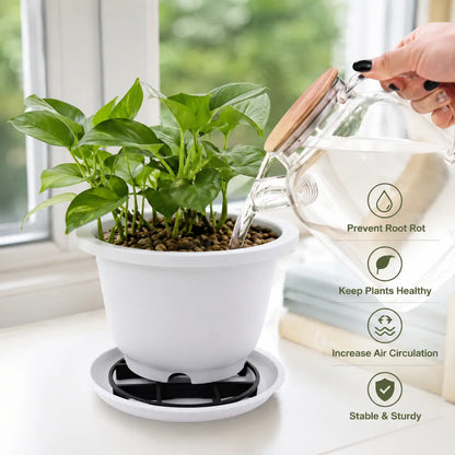 Thickened Breathable Plant Pot Riser Stand for Elevating Flower Pots and Preventing Standing Water in Home Gardening