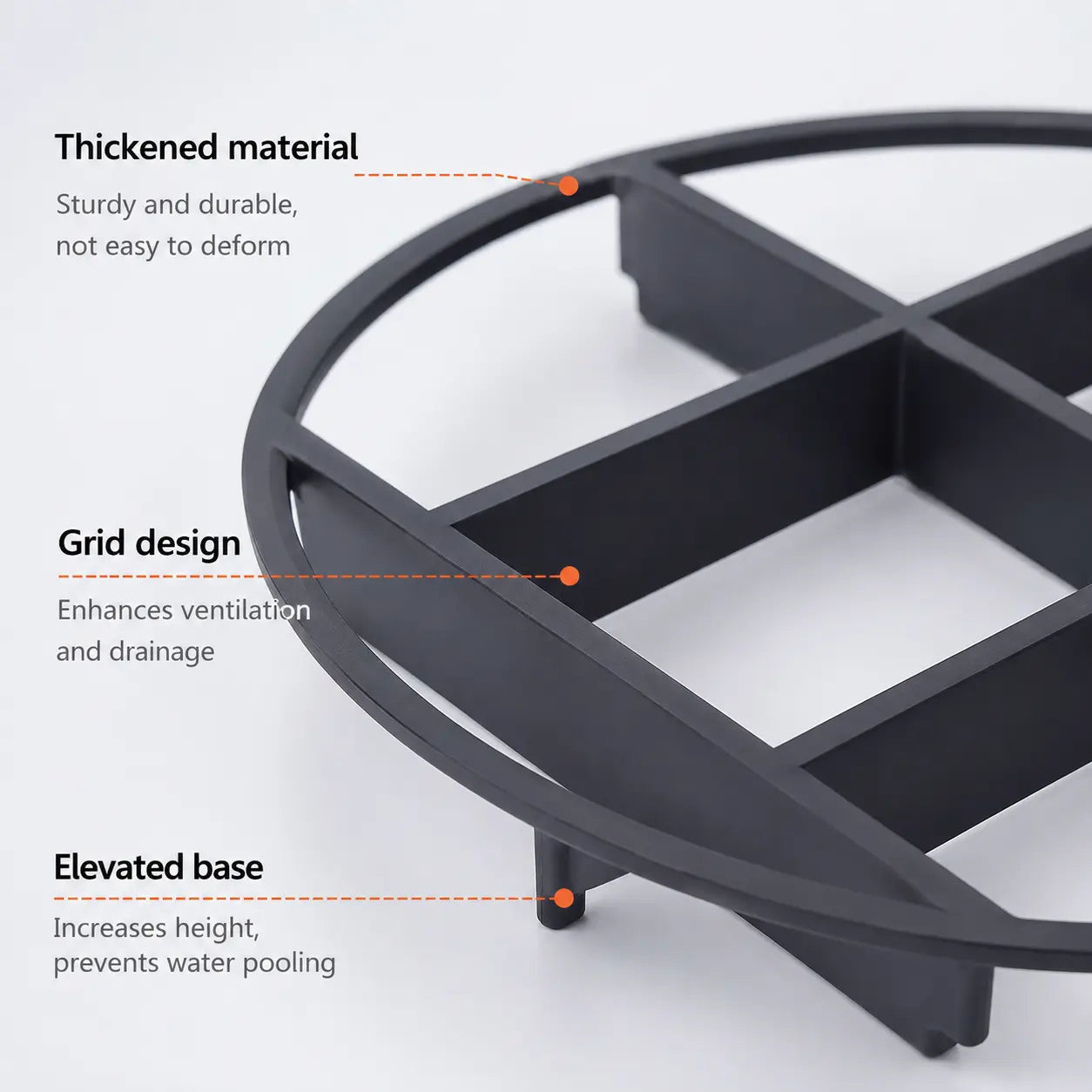 Thickened Breathable Plant Pot Riser Stand for Elevating Flower Pots and Preventing Standing Water in Home Gardening