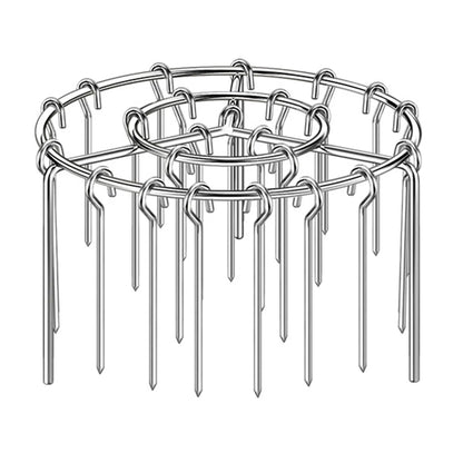 2 Counts Air Fryer Skewer Rack, round Grill with Stainless Steel, Flat Edges