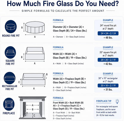 20 Lbs Fire Glass 1/2 Inch for Fire Pit Fireplace, Bahama Blend | High-Luster Reflective Tempered Glass Rocks, Fire Pit Glass Safe for Natural Gas or Propane Indoor Outdoor Use
