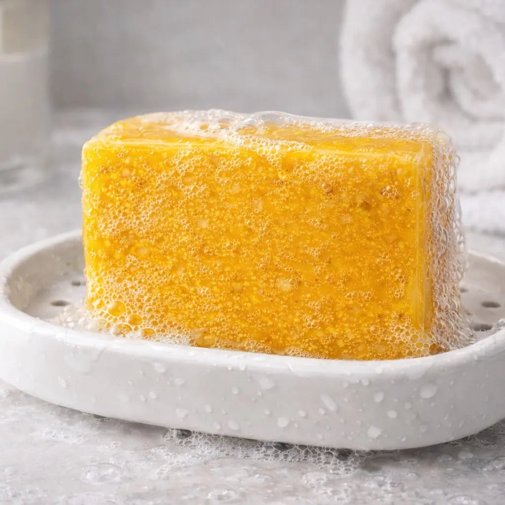 Valoil Honey-Citrus Turmeric Soap Bar, Scented Body Care Cleanser with Moisturizing Benefits, Ideal Gift for Bath & Shower Use Moisturize Blend