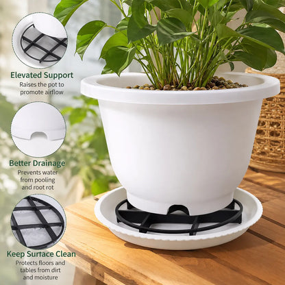 Thickened Breathable Plant Pot Riser Stand for Elevating Flower Pots and Preventing Standing Water in Home Gardening
